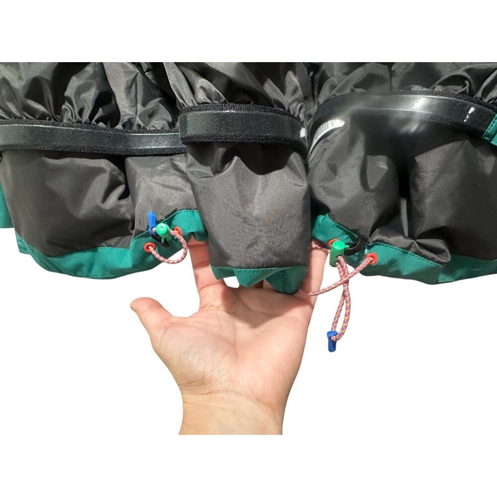 Helly Hansen Powshot Ski Long Jacket Coat Women Medium Green Hooded Snowboarding - Picture 11 of 16